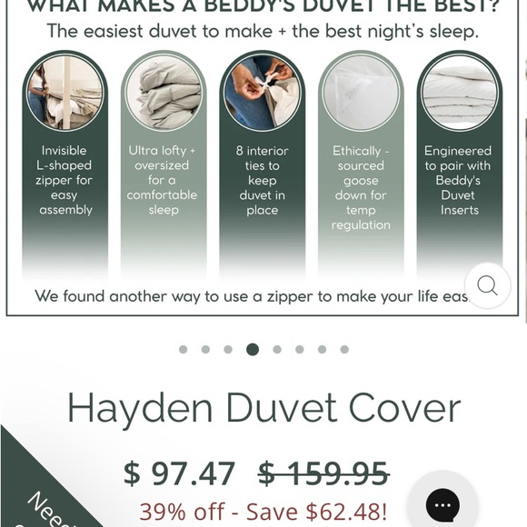 Beddys Hayden Full Size Duvet. Ivory & Hazelnut Striped. Woven Cotton. New. - Picture 9 of 12